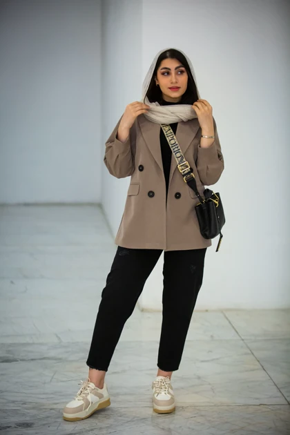 مانتو کت مچ پیلی ملانژ