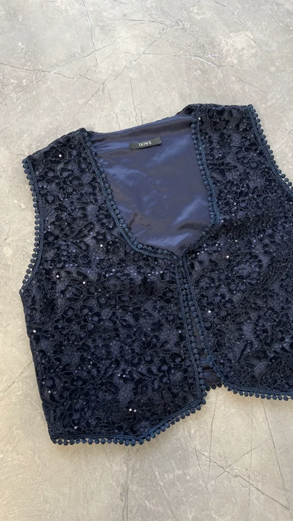 وست دانتل مخمل سرمه ای