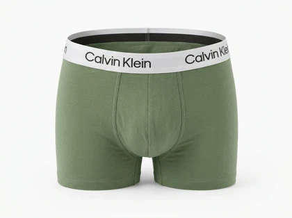 شورت مردانه نیم‌پا کلوین کلاین (Calvin Klein) رنگ سبز زیتونی – پک 3 عددی سایز بزرگ 2XL و 3XL