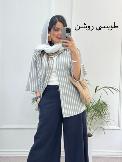 مانتو راه راه نسیم