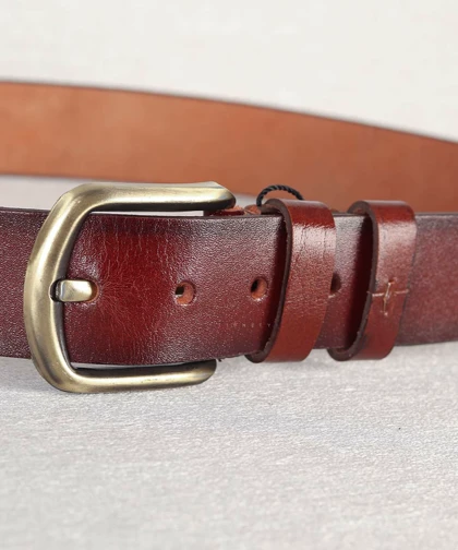 کمربند مردانه قهوه ای Armani سگک فلزی 2034