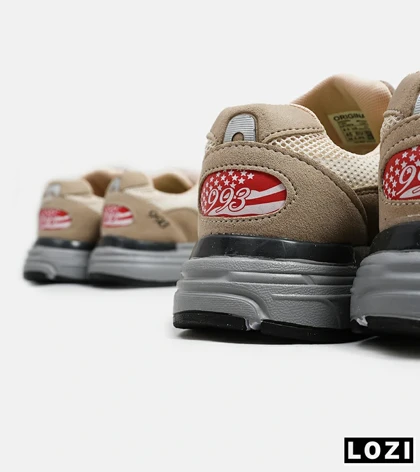 کفش کتانی بزرگ پا قهوه ای طوسی NEW BALANCE 993