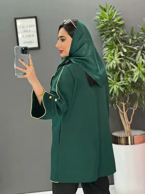 مانتو ژاکارد بغل دکمه