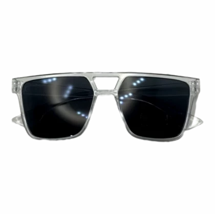 عینک آفتابی مشکی فریم شفاف مستطیلی