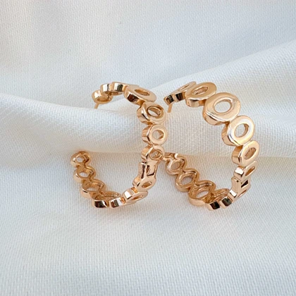 گوشواره حلقه‌ای طرح دار ژوپینگ