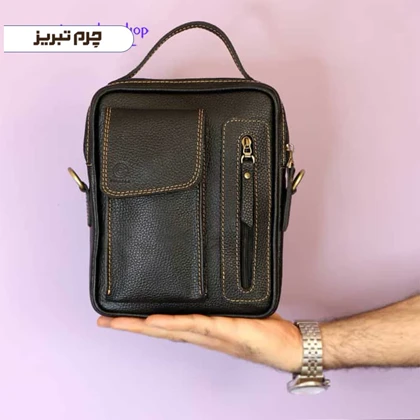 کیف دوشی چرم مدل ساسان BMJ20