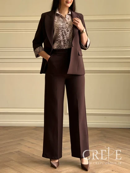 ست سه تیکه کت شلوار آستین پاکتی