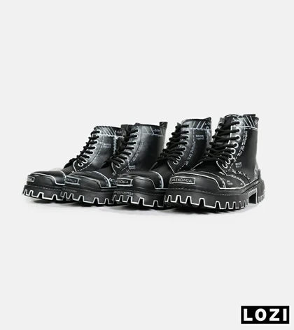 بوت مردانه مشکی BALENCIAGA Sketch مدل 6748