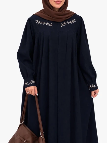 پیراهن مانتویی سوپر کلوش گلدوزی گندم