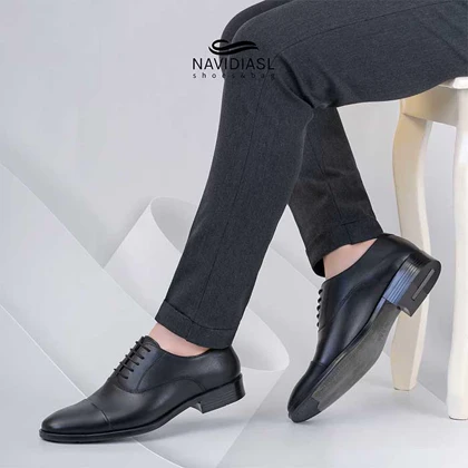 کفش مردانه چرم کلاسیک کد 7007011