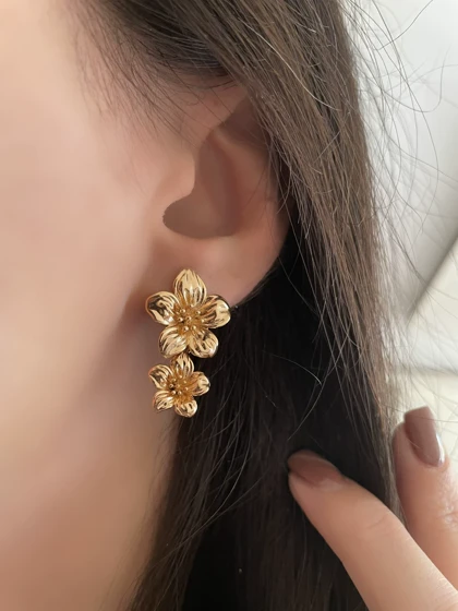 گوشواره فلاور میخی ژوپینگ