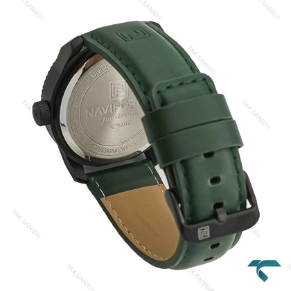 ساعت مردانه نیوی فورس NF9202 بند چرم سبز NaviForce-7337-G