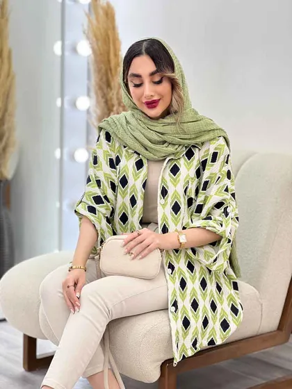 شومیز طرح لوزی دو جیب پاکتی
