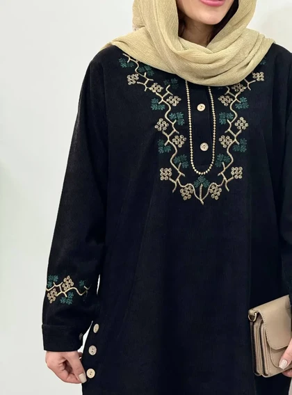 مانتو پاییزه گلدوزی آشیان