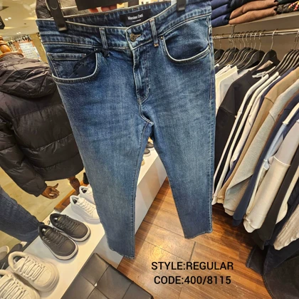 شلوارجین رگولار آبی طرح ماسیمو