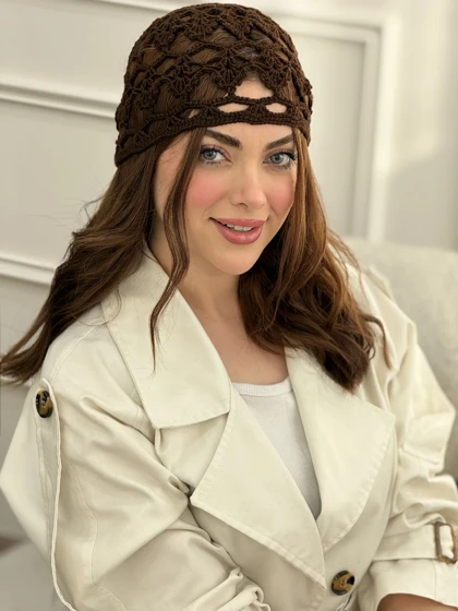 کلاه لئونی قلاب بافی