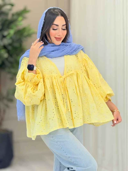 مانتو طرح گل چین‌دار 6749