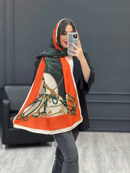 شال طرح زنجیر و طناب