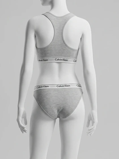 ست نیم‌تنه کاپ‌دار و شورت اسلیپ نخ پنبه کلوین کلاین Calvin Klein