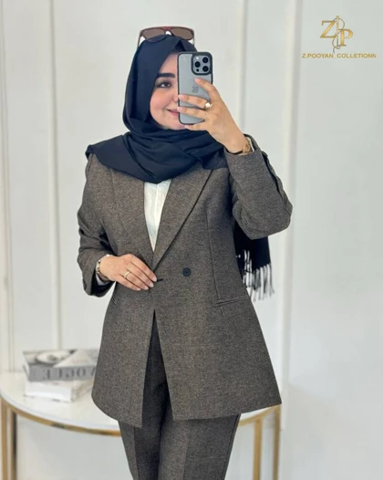 کت و شلوار زنانه اسپرت توییت جناقی ایزابل
