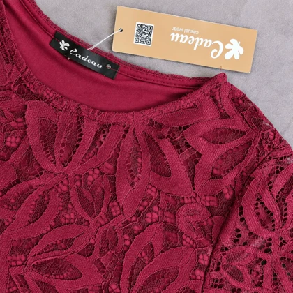 تیشرت زرشکی آستین کوتاه مجلسی وارداتی Cadeau دبی سایز 36 تا 40 کد 3391