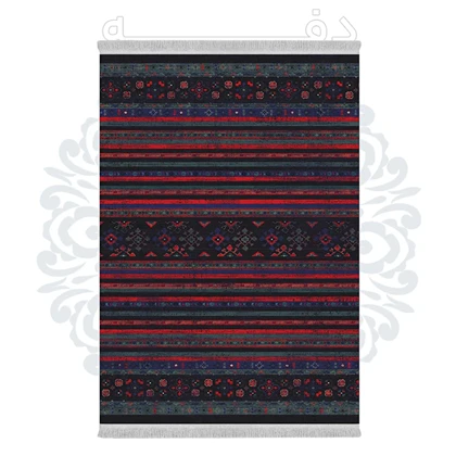 فرشینه از جنس پارچه هازان مخمل ترک طرح سنتی و مدرن برند دفه کد DHU129