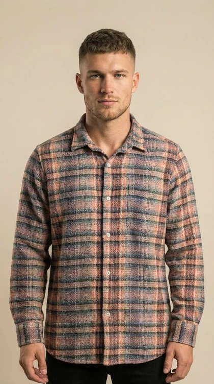 پیراهن پشمی مردانه چارخونه