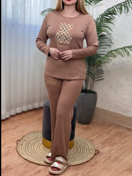 بلوز شلوار تدی گلدوزی 3676