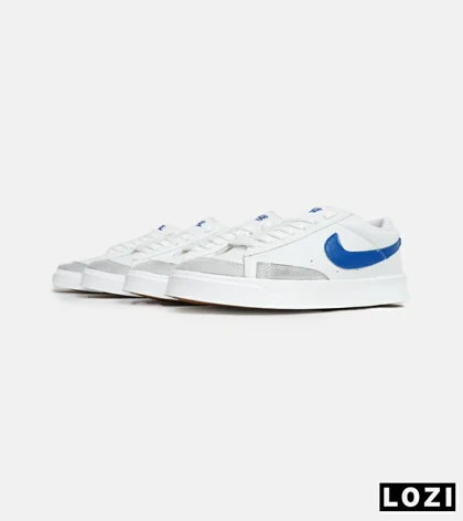 کفش نایک مردانه و زنانه سفید آبی Nike Blazer Low 77 مدل 5798