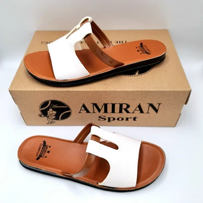 دمپایی طبی زنانه و دخترانه مدل جدید تیموتی صندل شیک سفید کرم کیفیت عالی (قیمت تولید و ارسال رایگان)