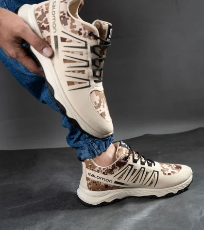 کفش اسپرت مردانه Salamon کرمی ارتشی