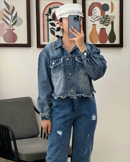 کت جین پایین ریش کد 3289