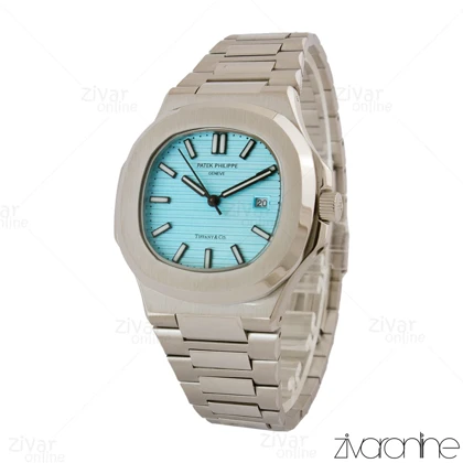 ساعت پتک فیلیپ ناتیلوس مردانه نقره ای صفحه تیفانی 105016