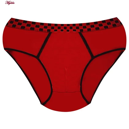شورت اسلیپ مردانه مدل چهارخانه رنگ قرمز ماییلدا کد 5208