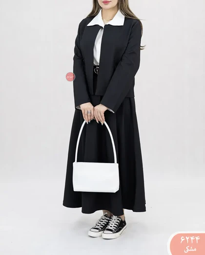 ست کت و دامن پاپیون 6244