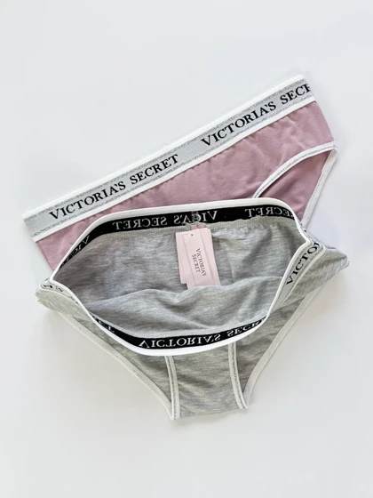 شورت اسلیپ زنانه نخ پنبه کمر کش شاین بسته 2 عددی ویکتوریا سکرت Victoria's Secret