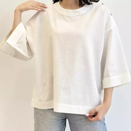 بلوز سرشانه دکمه