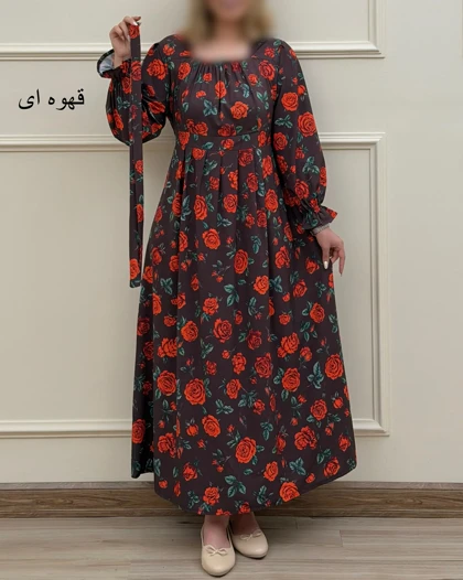 پیراهن الیزه گل‌دار مدل لعیا