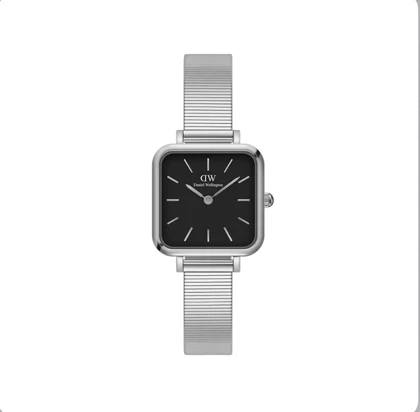 ساعت دنیل ولینگتون مربعی زنانه سیلور صفحه مشکی Daniel Wellington Silver