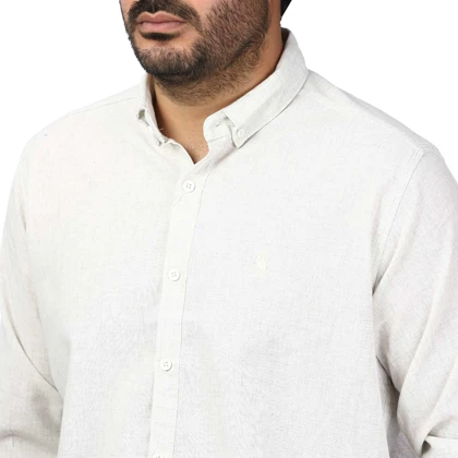 پیراهن آستین بلند لینن مردانه مدل 610594