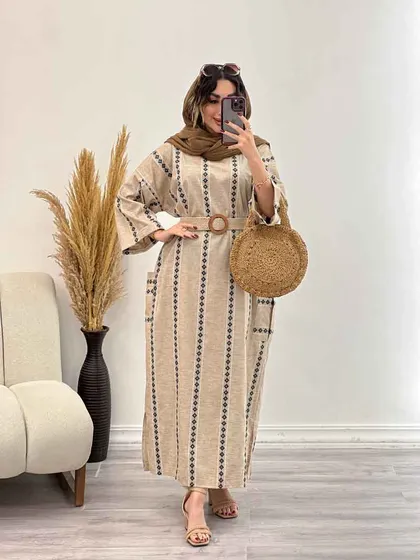 پیراهن جلو بسته دو جیب پیله