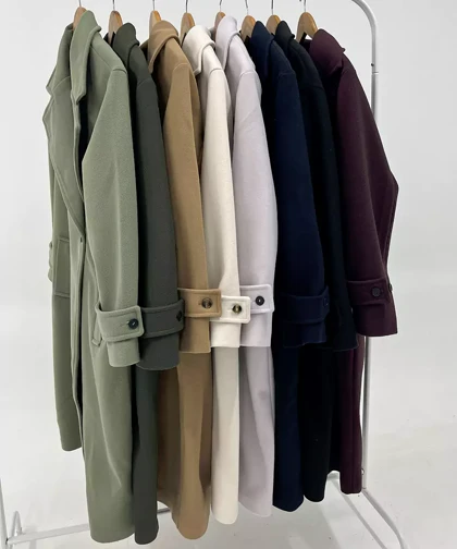 ترنچ کت پالتویی آستردار کد pl004/1 برند ردا