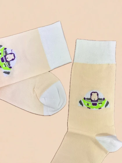 جوراب ساق بلند طرح باز لایت‌یر Buzz Lightyear