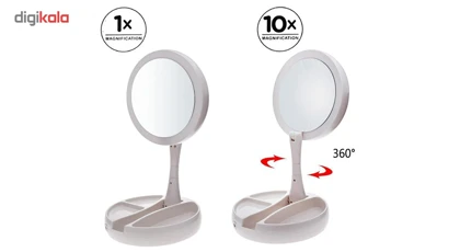آینه آرایشی Foldaway مدل چراغ دار با قابلیت بزرگنمایی