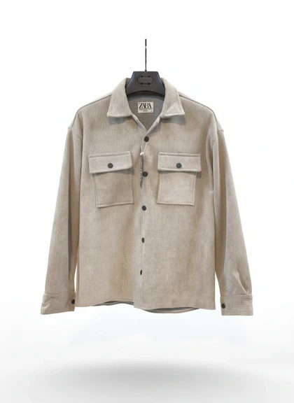 کت فوتر کبریتی مردانه کرم خاص گرماژ بالا فوق‌العاده شیک استایل باکسی