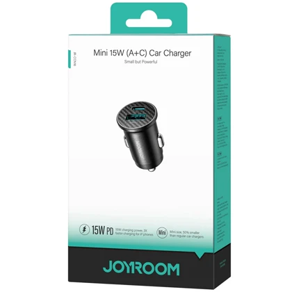 شارژر فندکی Type-C و USB خودرو 15 وات جویروم JR-CCN16