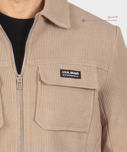 خرید کت کتان زیپ‌دار و داخل خز 2602