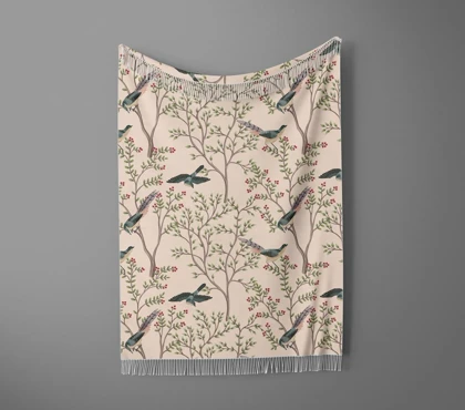 شال مبل ریش دار sofa shawl 48