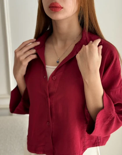 شومیز سیلک آ مثلثی حورسا SH-3095