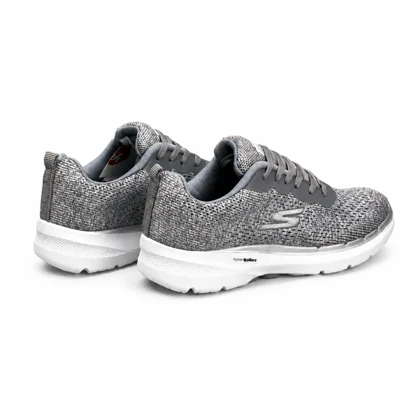 کفش کتانی مردانه مدل اسکیچرز زیره ماساژوری طوسی روشن Skechers